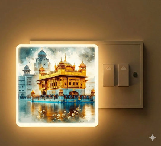 Sikh Spiritual LED Night Lamp – Golden Temple| Peaceful Decorative Glow for Home & Meditation