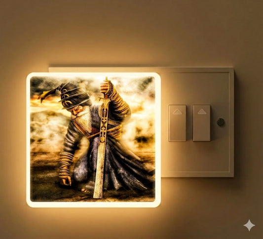 Divine Sikh Warrior Light | Spiritual Night Lamp for Home